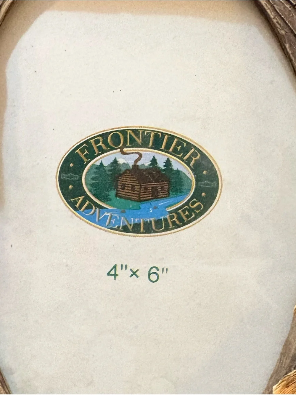 Rowboat Shape Photo Frame 3D Blue Green Brown A-Frame Vintage Look Fisherman